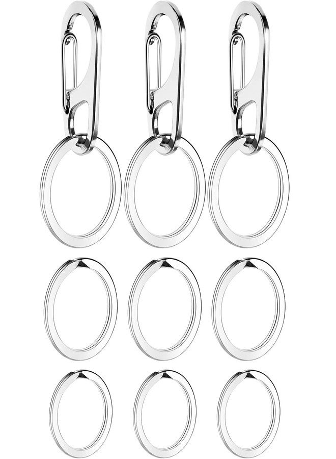 JOVITEC 3 Sets Dog Tag Clip ID Tag with Rings Holder for Dogs and Cats Collars Harnesses - Image 1